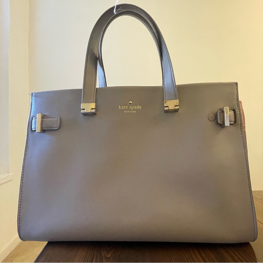 Kate Spade Gray Leather Satchel